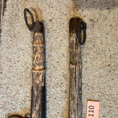 2 Antique single tree Yokes #2