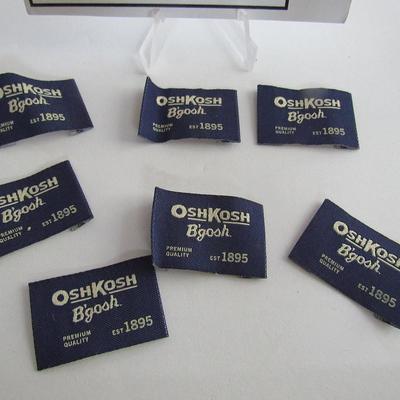 Vintage Lot of OshKosh B'Gosh Clothing Tags, Unused, Blue and White