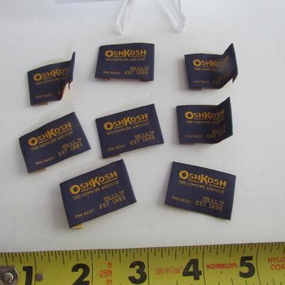 Vintage Oshkosh B'gosh Clothing Tags, Gold and Blue