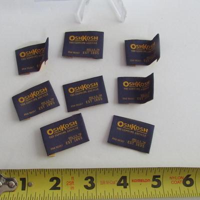 Vintage Oshkosh B'gosh Clothing Tags, Gold and Blue