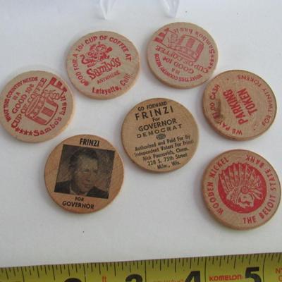 Mixed Lot of Wooden Tokens