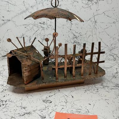 Vintage Copper Wind up Musical Figures #2