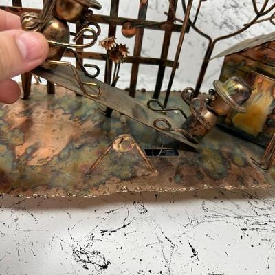 Vintage Copper Wind up Musical Figures #2