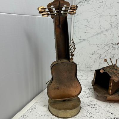 Vintage Copper Wind up Musical Figures #2