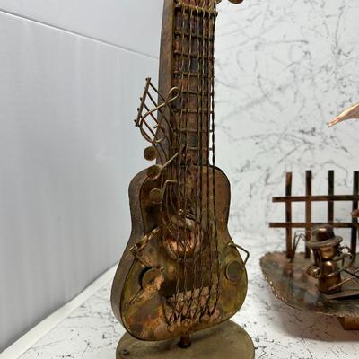 Vintage Copper Wind up Musical Figures #2