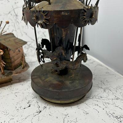 Vintage Copper Wind up Musical Figures #2