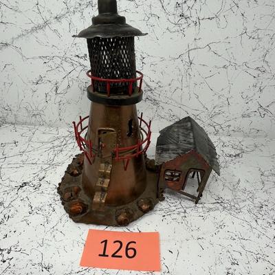 Antique copper lighthouse Candle holder