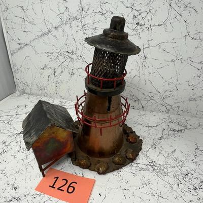 Antique copper lighthouse Candle holder