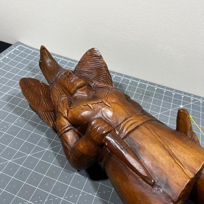 Eagle Man Wood Carving Sculpture