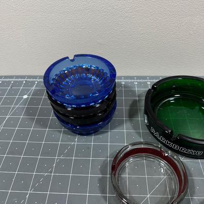 Collection of Glass Ashtrays 