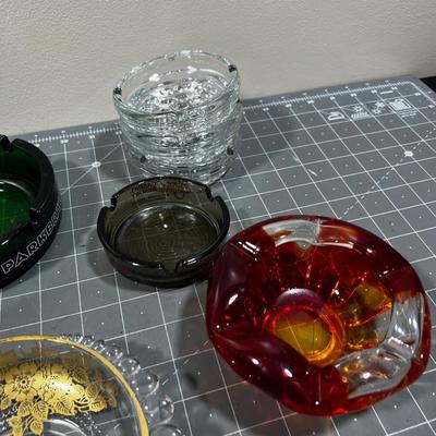 Collection of Glass Ashtrays 