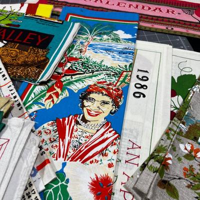 Ginormous Collection of Linen Calendars and Tea Towels