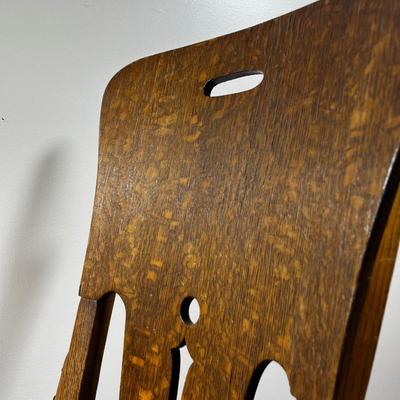 Oak Sewing Rocker Chair