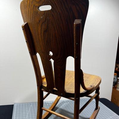 Oak Sewing Rocker Chair