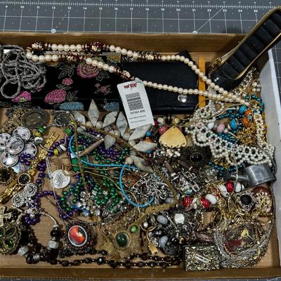 Tray of Costume Jewelry 