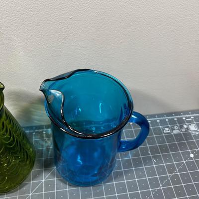 Water Pitchers Green & Blue 