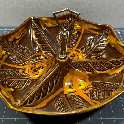 California Pottery Divided Serving Dish