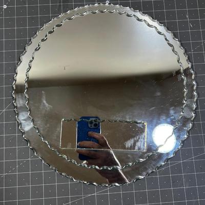 Super Cool Round Vintage Mirror with Awesome Bevel