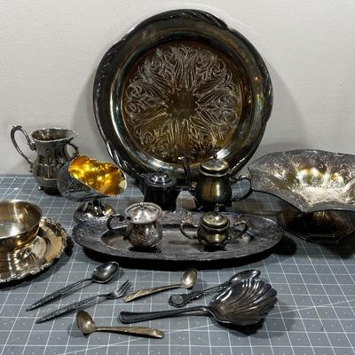 Large Lot of Real Silver PLATE 