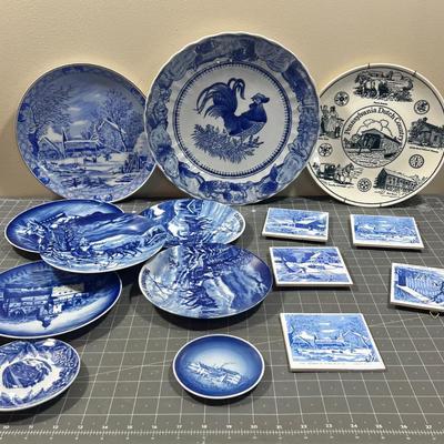 Blue Plates and Tiles 