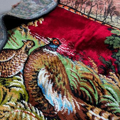 3 Tapestry ; Elk, Big Horn Sheep, Pheasant