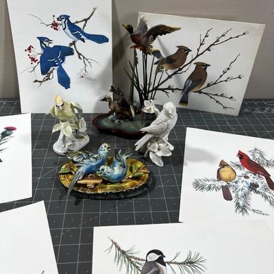 Bird Items: Ceramic Pictures etc. 