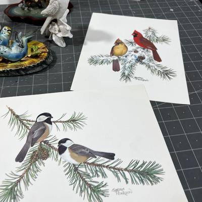 Bird Items: Ceramic Pictures etc. 