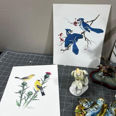 Bird Items: Ceramic Pictures etc. 