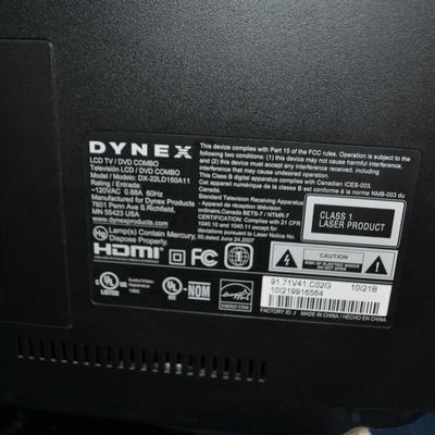 LOT 260 DYNEX TV/BUILT IN DVD PLAYER  21 INCH SCREEN