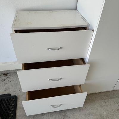 Three Drawer Wooden Storage