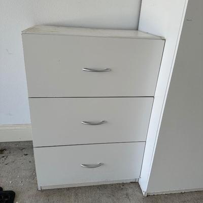 Three Drawer Wooden Storage