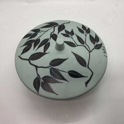 Hand-painted Pottery Dish with Lid