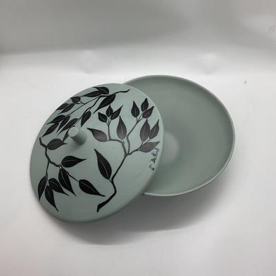 Hand-painted Pottery Dish with Lid