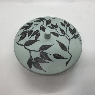 Hand-painted Pottery Dish with Lid