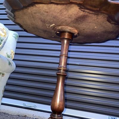 Pretty Blue Down filled Chair and Pie Crust Table