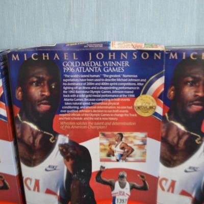 LOT 286. THREE MICHAEL JOHNSON WHEATIES BOXES (SEALED AND FULL)