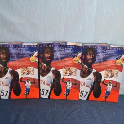 LOT 286. THREE MICHAEL JOHNSON WHEATIES BOXES (SEALED AND FULL)