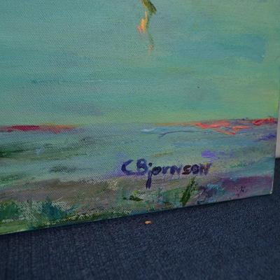 LOT 272. ACRYLIC ON CANVAS UNFRAMED BY CAROLYN BJORNSON