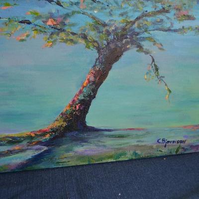 LOT 272. ACRYLIC ON CANVAS UNFRAMED BY CAROLYN BJORNSON