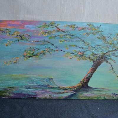 LOT 272. ACRYLIC ON CANVAS UNFRAMED BY CAROLYN BJORNSON