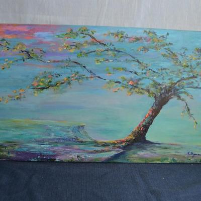 LOT 272. ACRYLIC ON CANVAS UNFRAMED BY CAROLYN BJORNSON