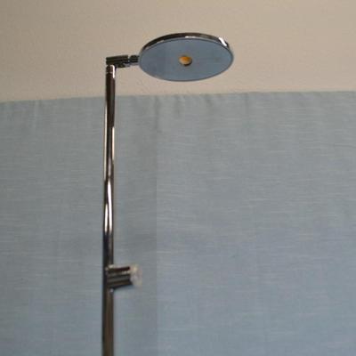 LOT 276. CHROME FLOOR LAMP. 50" TALL