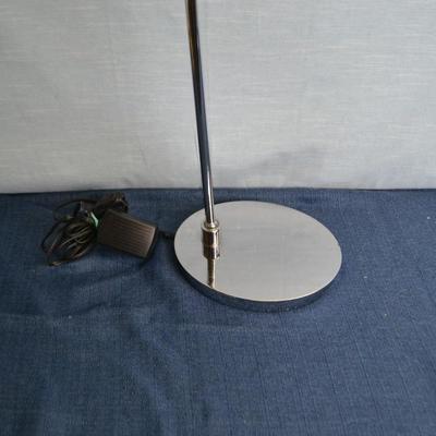 LOT 276. CHROME FLOOR LAMP. 50" TALL