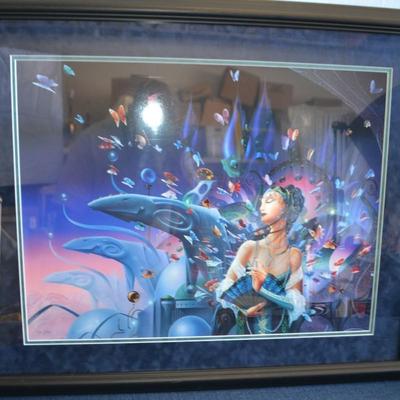 LOT 274. TIM CANTOR FRAMED AND MATTED PRINT (33" X 27")
