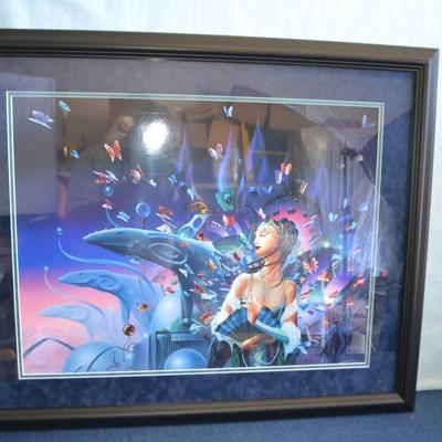 LOT 274. TIM CANTOR FRAMED AND MATTED PRINT (33" X 27")