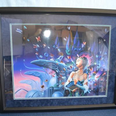 LOT 274. TIM CANTOR FRAMED AND MATTED PRINT (33" X 27")
