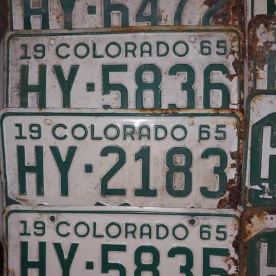 COLORADO LICENSE PLATES '55/'65