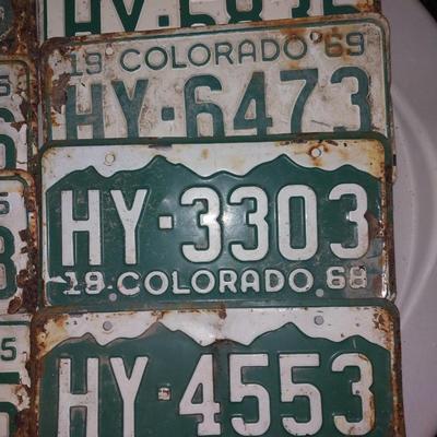 COLORADO LICENSE PLATES '55/'65