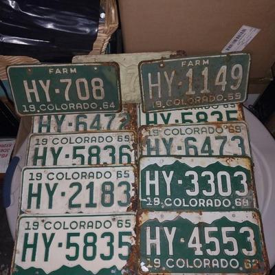 COLORADO LICENSE PLATES '55/'65