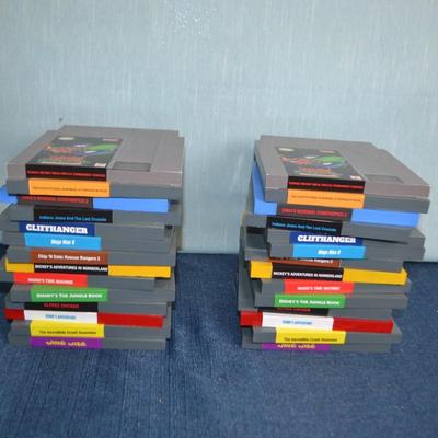 LOT 301. BOOK ENDS SIMULATED VIDEO GAME CARTRIDGES